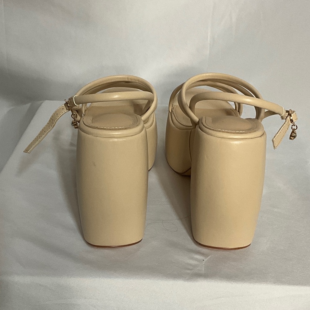 Chic Cream Platform Sandals - Picture 7 of 11